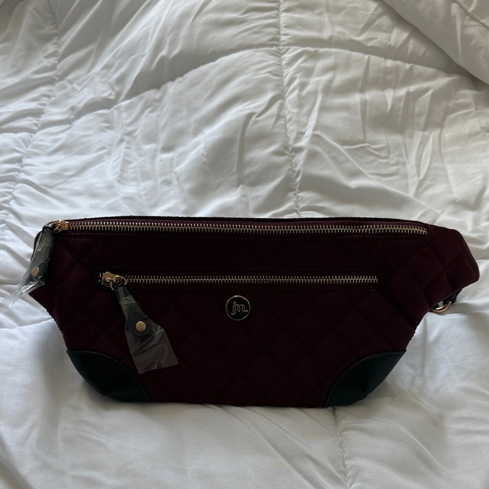 Quilted Burgundy Waist Bag